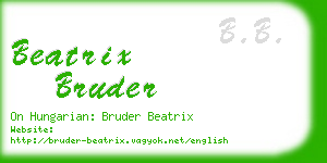 beatrix bruder business card